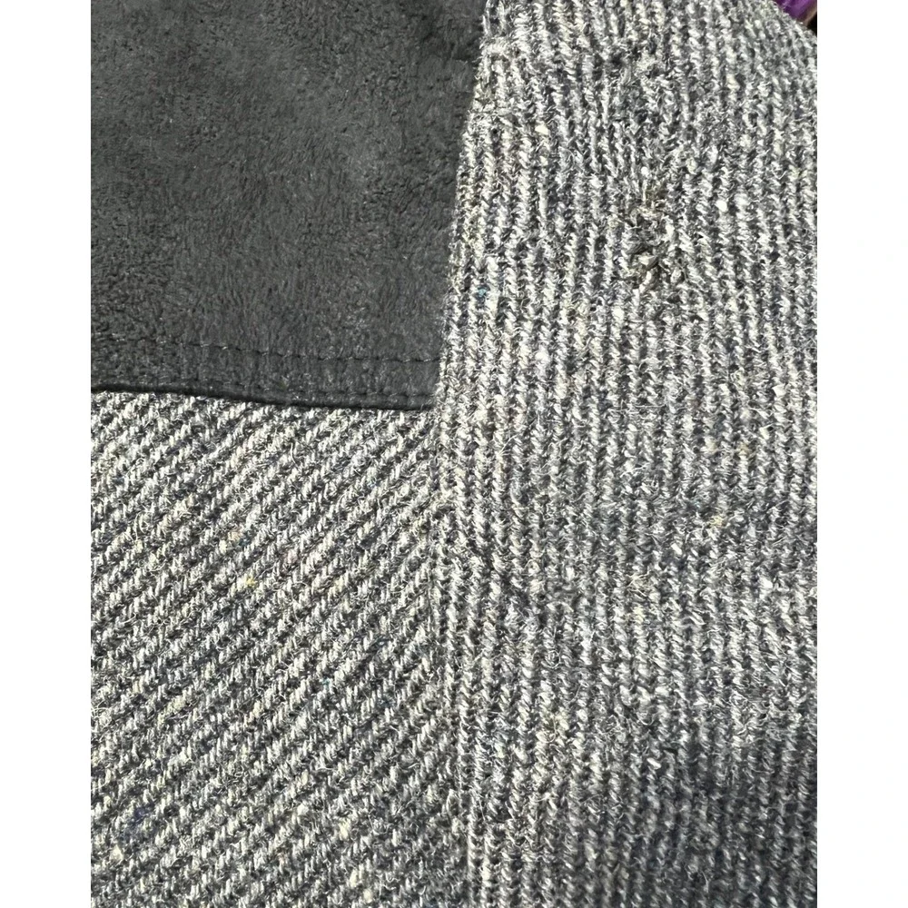 Vtg Pendleton 40 Grey Tweed Wool Blazer Black Yoke Sport Coat Made in USA Mens